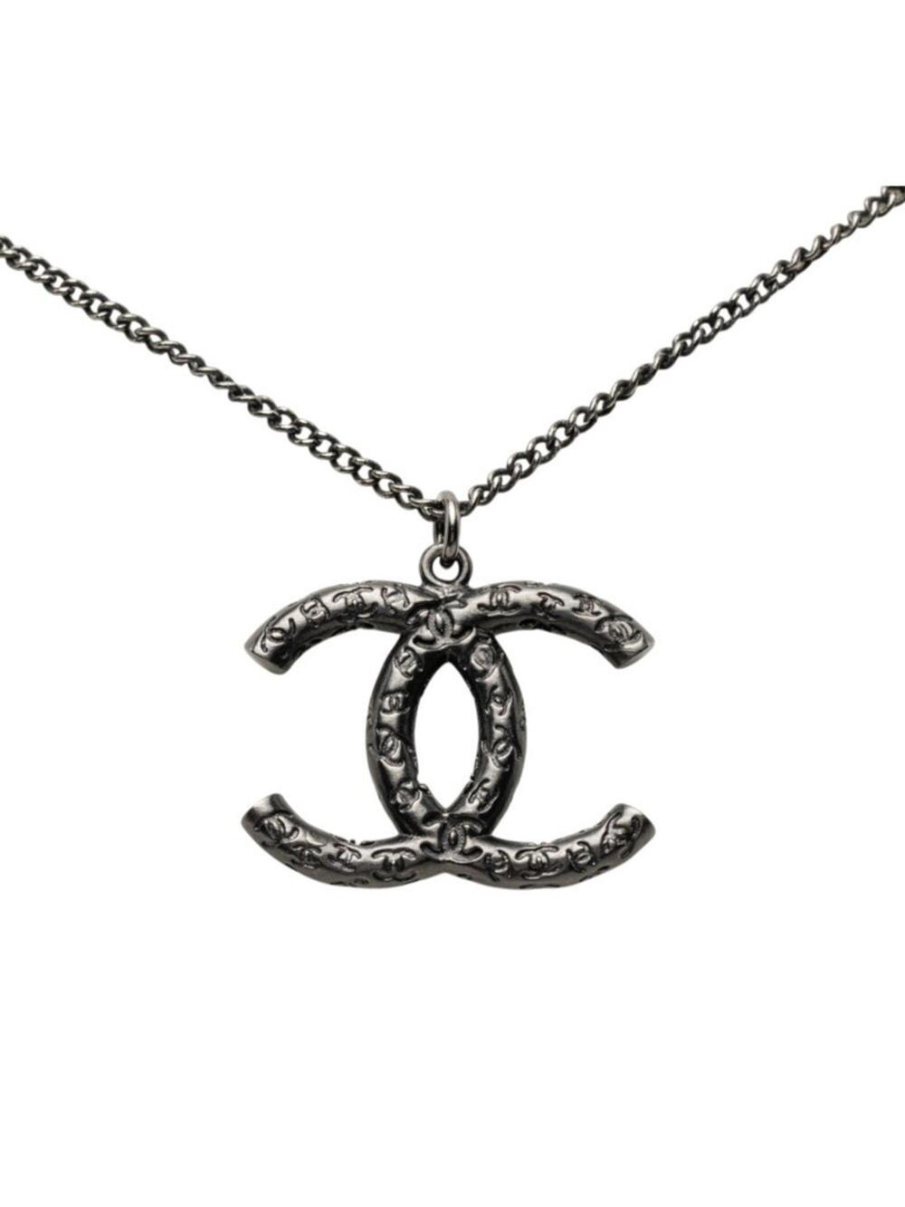 Chanel Cc Logo Pendant Necklace Metal #327620C75B
